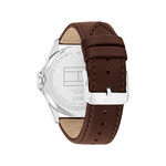 Montre TOMMY HILFIGER bruce homme analogique, bracelet cuir marron - vue 3