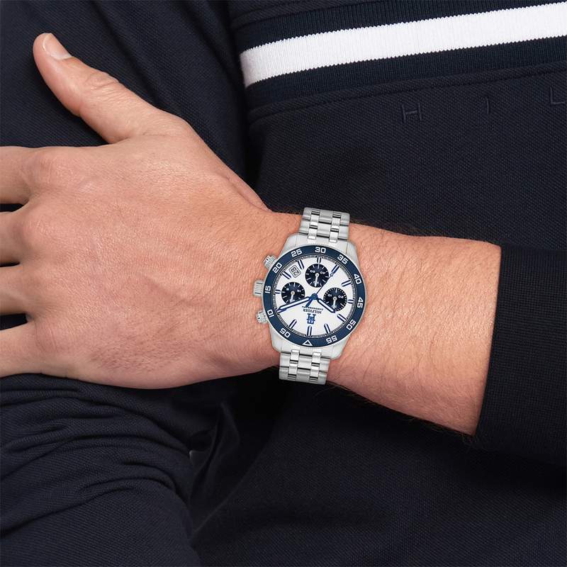 Montre TOMMY HILFIGER th85 chrono homme analogique, - vue porté 1
