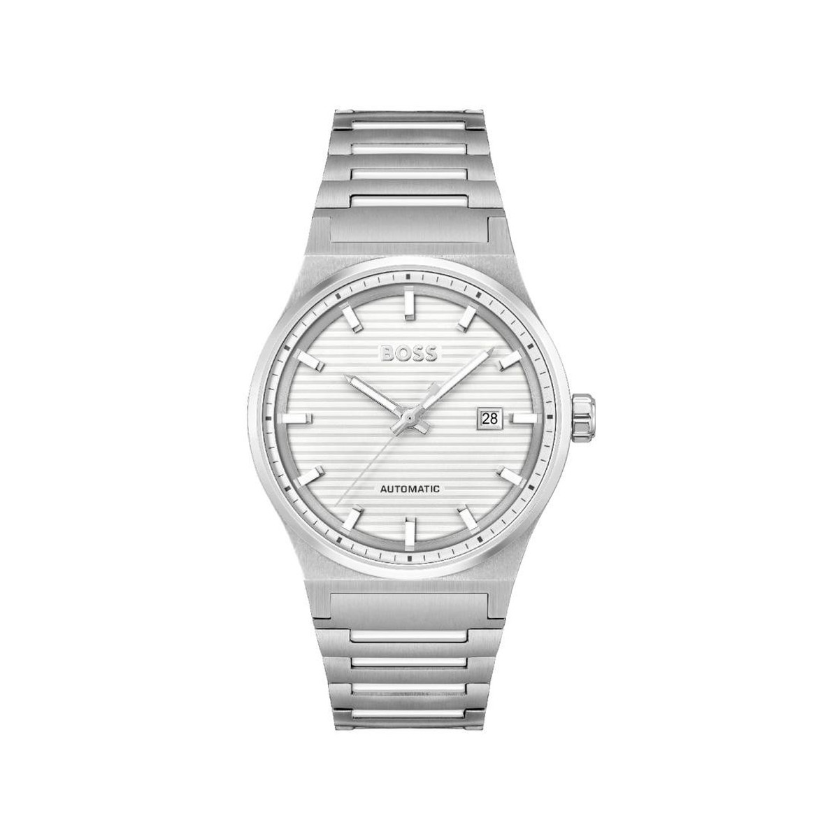 Montre BOSS candor auto homme bracelet acier argent