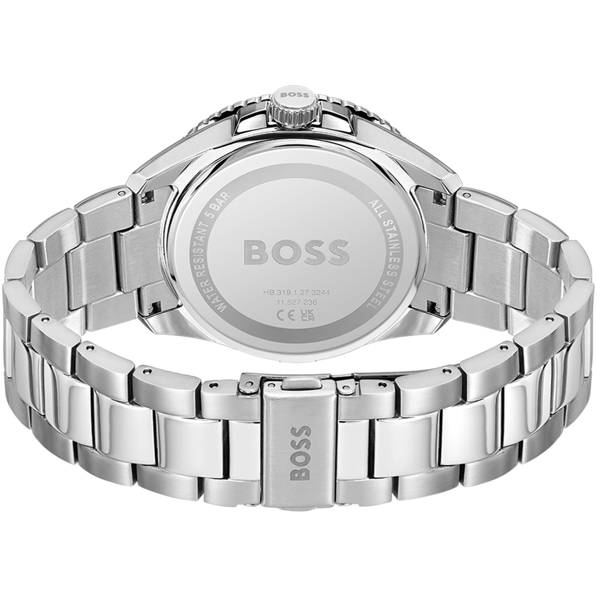 Montre BOSS runner homme bracelet acier argent - vue 3