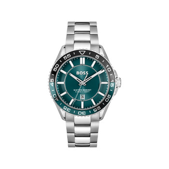 BOSS runner herenhorloge stalen armband