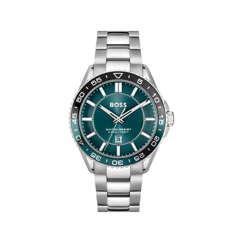 Montre BOSS runner homme bracelet acier - vue 1