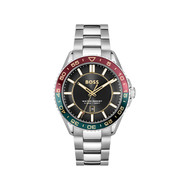 BOSS runner herenhorloge stalen armband