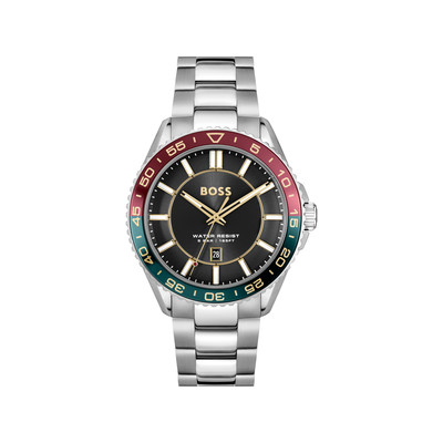 Montre BOSS runner homme bracelet acier - vue 1