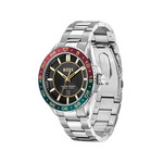 Montre BOSS runner homme bracelet acier - vue 2