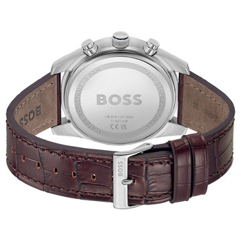 Montre BOSS skytraveller homme bracelet cuir marron