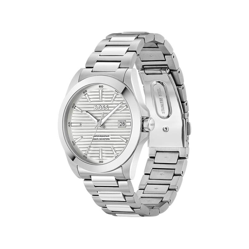 Montre BOSS strike homme bracelet acier - vue 2