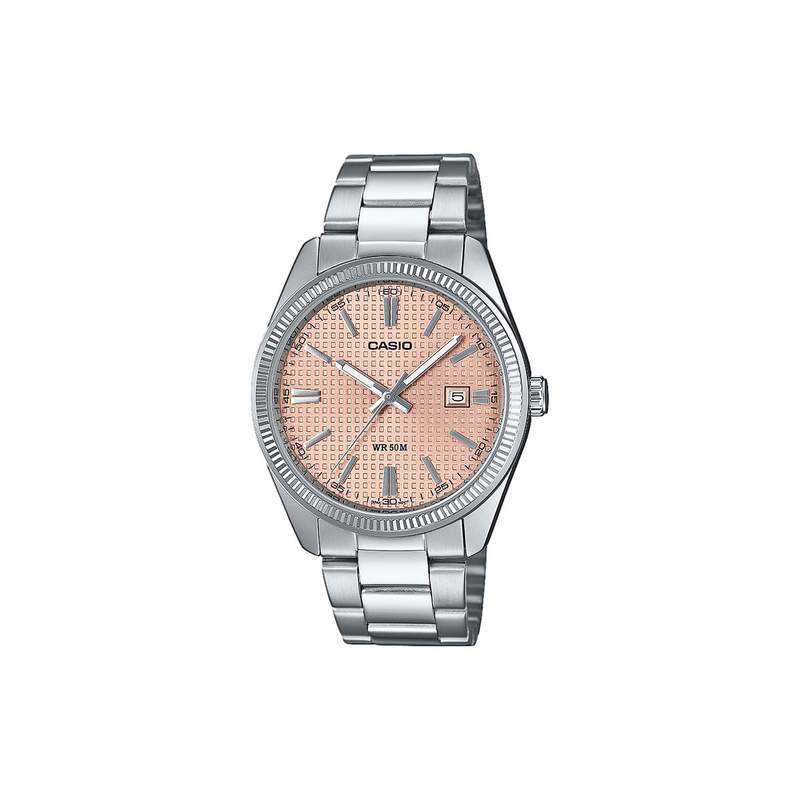 Montre CASIO homme bracelet acier inoxydable argent - vue 1