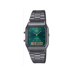 Montre CASIO homme bracelet acier inoxydable gris anthracite - vue 1