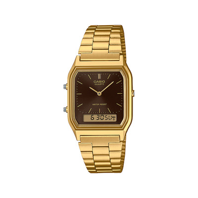 Montre CASIO homme bracelet acier inoxydable doré jaune