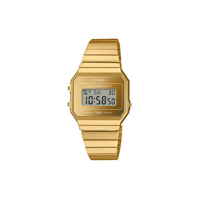 Montre CASIO homme bracelet acier inoxydable doré jaune - vue 1