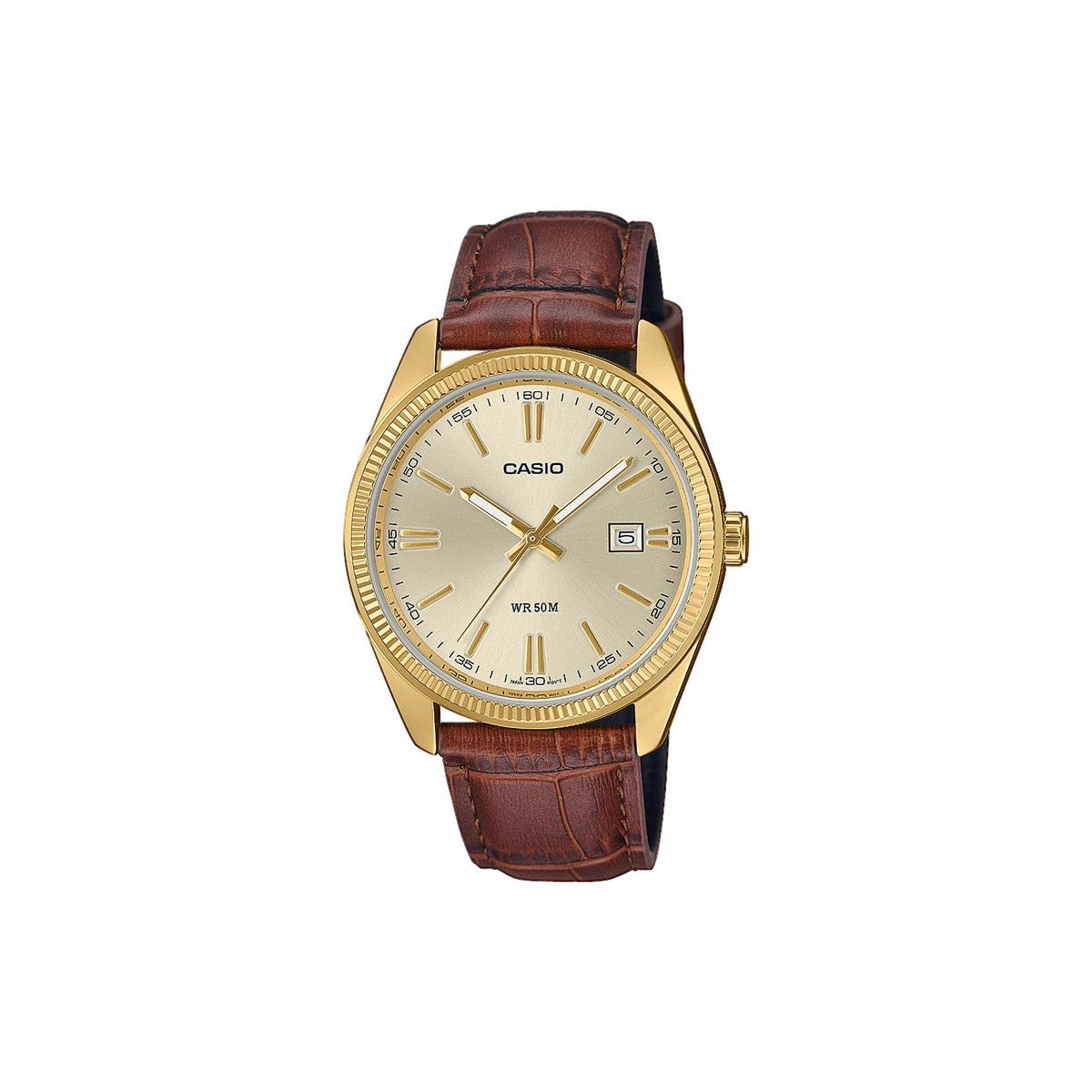 Montre CASIO homme bracelet cuir marron