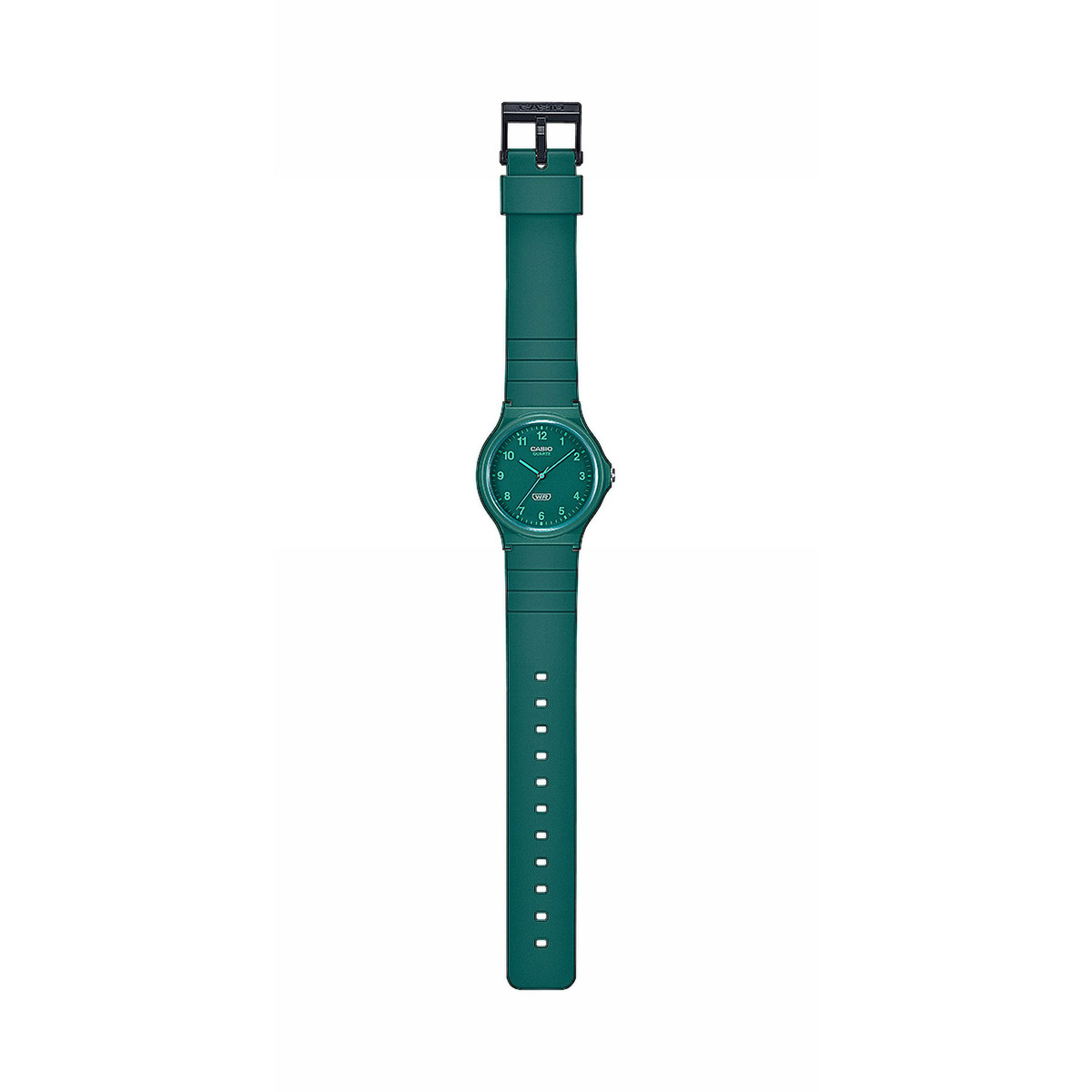 Montre CASIO homme bracelet resine vert fonce - vue D1