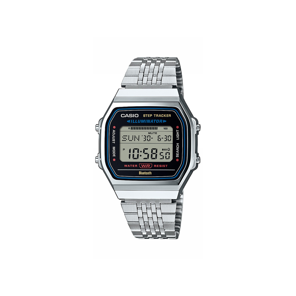 Montre CASIO homme bracelet acier inoxydable argent