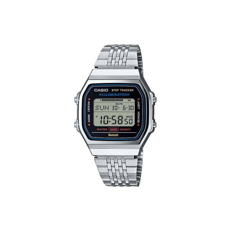 Montre CASIO homme bracelet acier inoxydable argent - vue 1