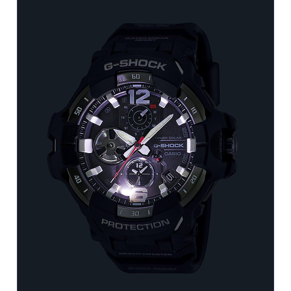 Montre G-SHOCK PREMIUM homme bracelet resine noir - vue D2