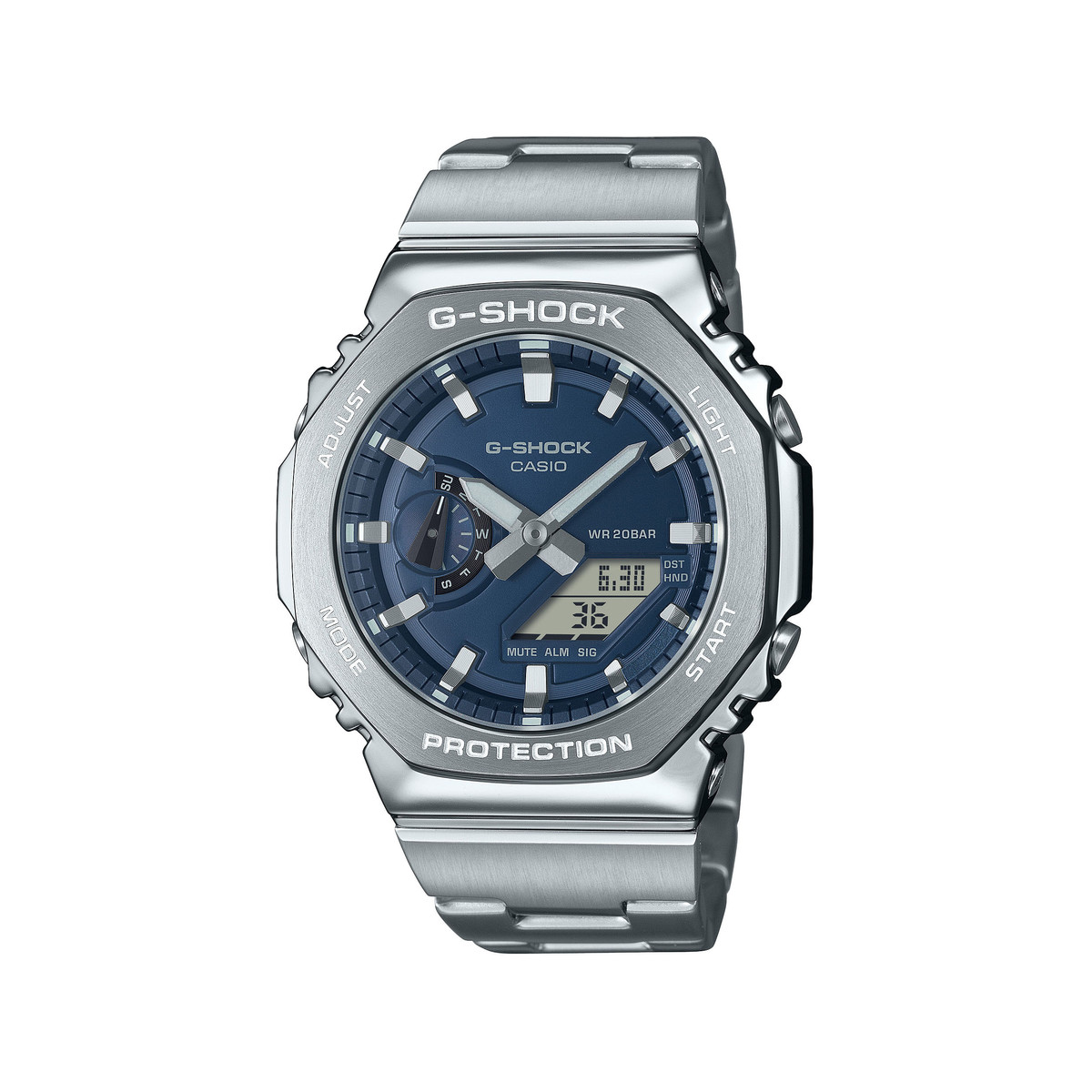 Montre G-SHOCK homme bracelet acier inoxydable argent