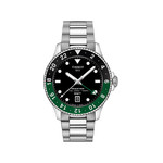 Montre TISSOT T-SPORT SEASTER 1000 GMT homme cadran noir bracelet acier inoxydable - vue 1