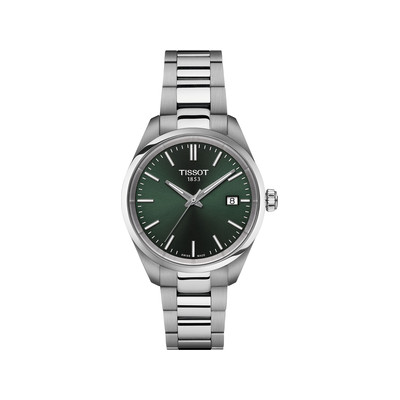 Montre TISSOT T-CLASSIC PR100 homme cadran vert bracelet acier inoxydable