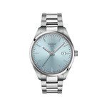 Montre TISSOT T-CLASSIC PR100 homme cadran bleu bracelet acier inoxydable - vue 1