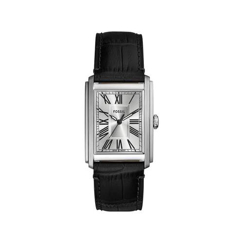 FOSSIL carraway herenhorloge met zwarte leren band