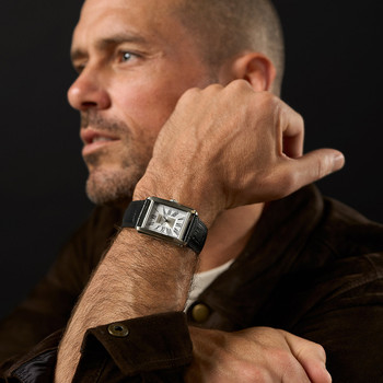 FOSSIL carraway herenhorloge met zwarte leren band