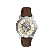 Montre FOSSIL heritage homme automatique, bracelet cuir marron