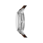 Montre FOSSIL heritage homme automatique, bracelet cuir marron - vue 2