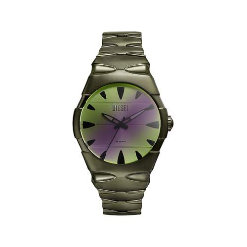 DIESEL d-sruptor men's watch green stainless steel bracelet