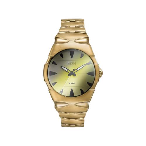 DIESEL d-sruptor men's watch gold stainless steel bracelet