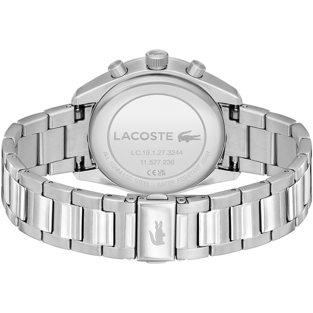 Montre LACOSTE boston homme bracelet acier argent - vue 3