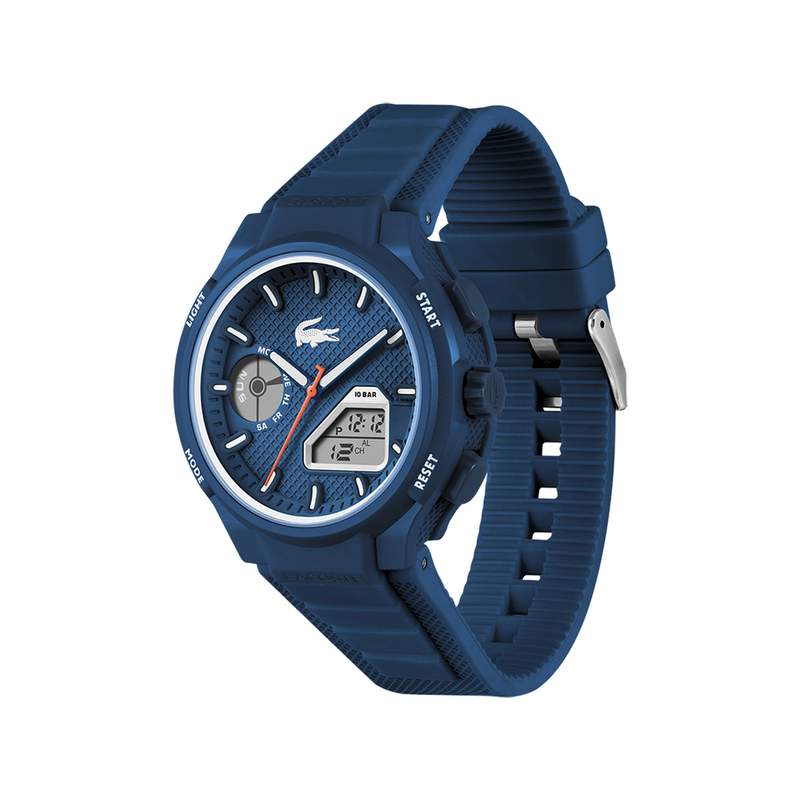 MMontre LACOSTE l33-x homme bleu bracelet silicone - vue 2