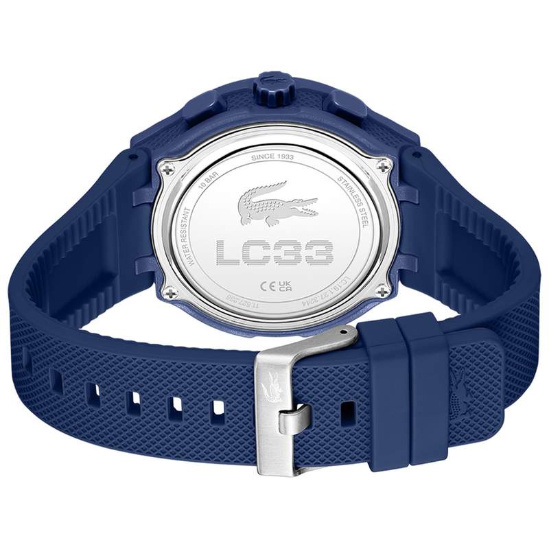 MMontre LACOSTE l33-x homme bleu bracelet silicone - vue 3
