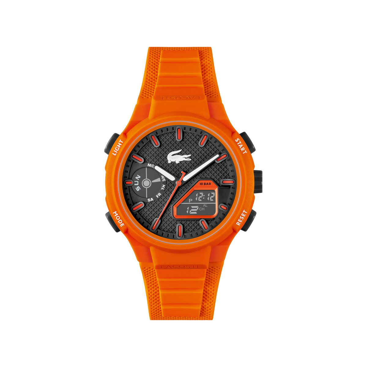 Montre LACOSTE l33-x homme bracelet silicone orange