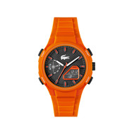 Montre LACOSTE l33-x homme bracelet silicone orange