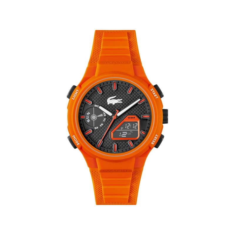 Montre LACOSTE l33-x homme bracelet silicone orange - vue 1