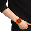 Montre LACOSTE l33-x homme bracelet silicone orange - vue Vporté 1