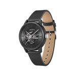 Montre LACOSTE.12.12 automatique homme bracelet cuir noir - vue 2