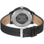 Montre LACOSTE.12.12 automatique homme bracelet cuir noir - vue 3