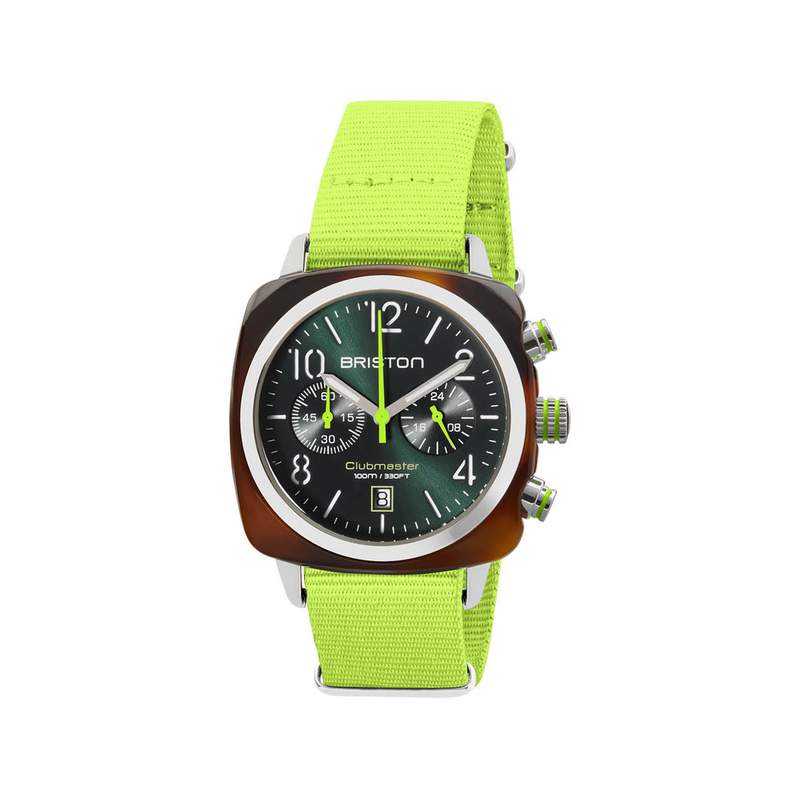 Montre BRISTON classic summer vibes homme bracelet nylon jaune - vue 1