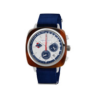 Montre BRISTON clubmaster regatta homme bracelet nylon bleu marine