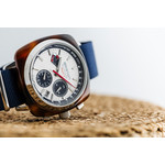 BRISTON clubmaster regatta men's watch navy blue nylon strap - view D1