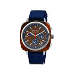 Montre BRISTON clubmaster regatta homme bracelet nylon bleu marine - vue 1