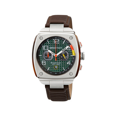 Montre BRISTON streamliner urban gentleman homme bracelet cuir marron foncé - vue 1