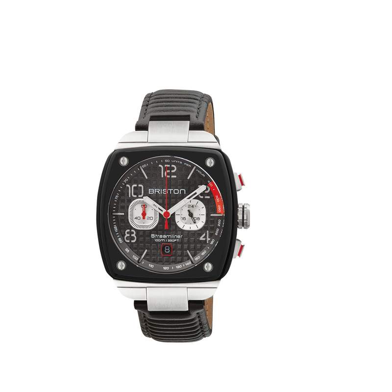 Montre BRISTON streamliner urban gentleman homme bracelet cuir noir - vue 1