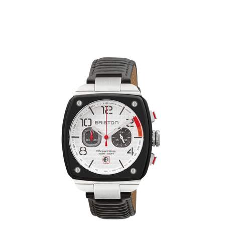 BRISTON streamliner urban gentleman watch black leather strap