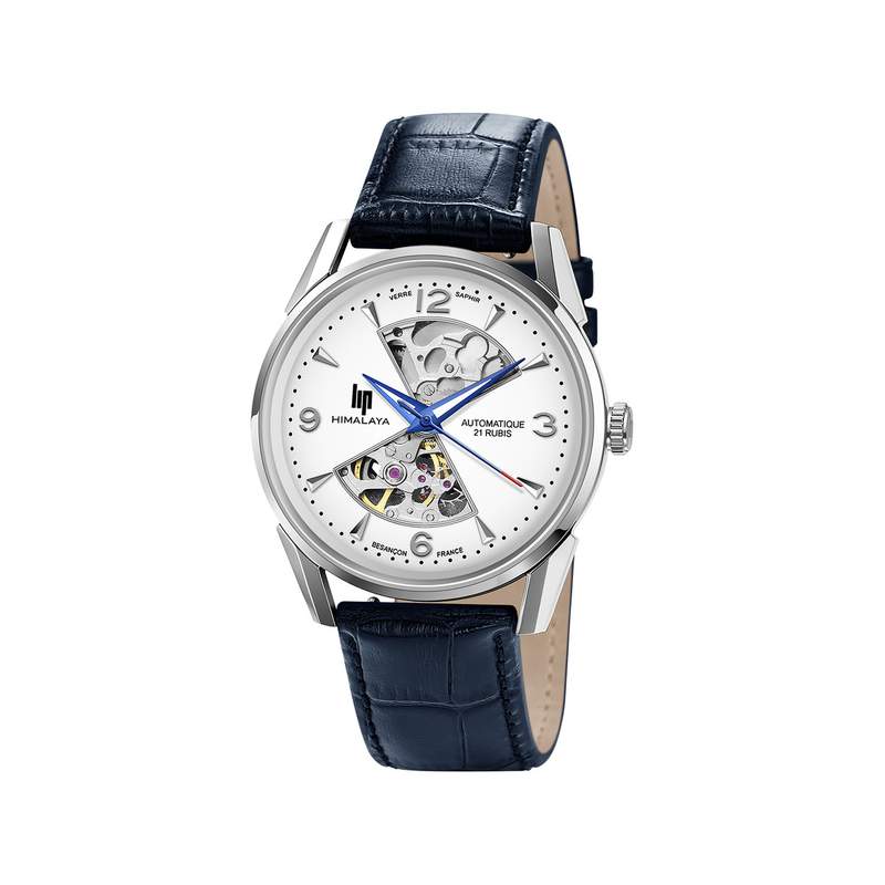 Montre squelette LIP automatique bleue HIMALAYA - vue 1