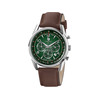 Montre LIP Himalaya chronographe homme cadran vert bracelet cuir marron - vue V1