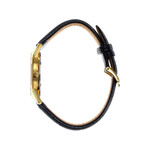 LIP analog men's watch, black leather strap - view 2