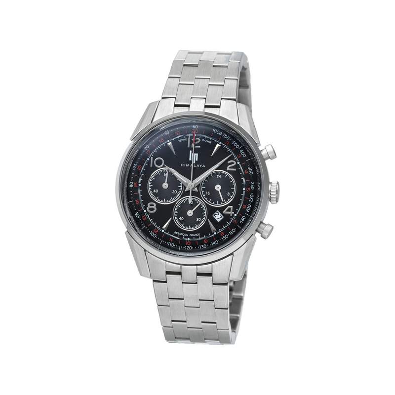 Montre LIP homme analogique, bracelet métal argent - vue 1